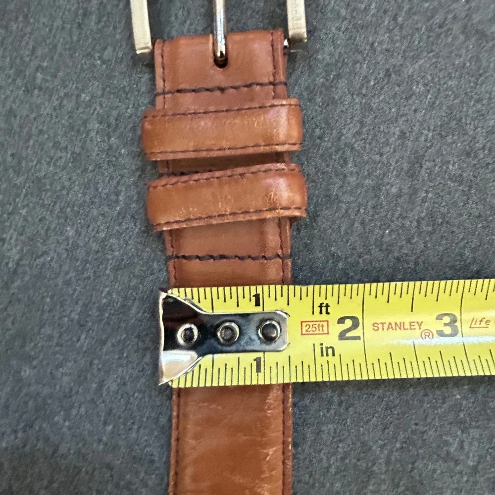 Allen Edmonds Brown Calfskin Leather Belt Mens Size 40 1.25